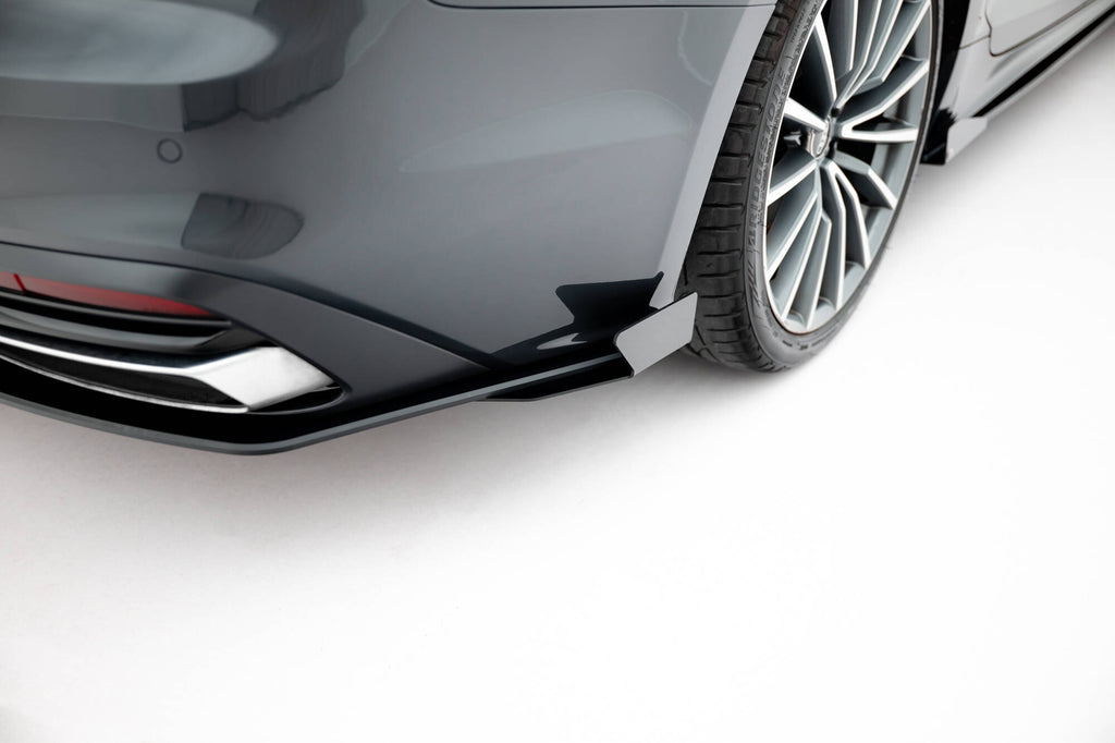 Maxton Design Street Pro Heckschürze + Flaps passend für Audi A5 F5 Facelift schwarz Hochglanz