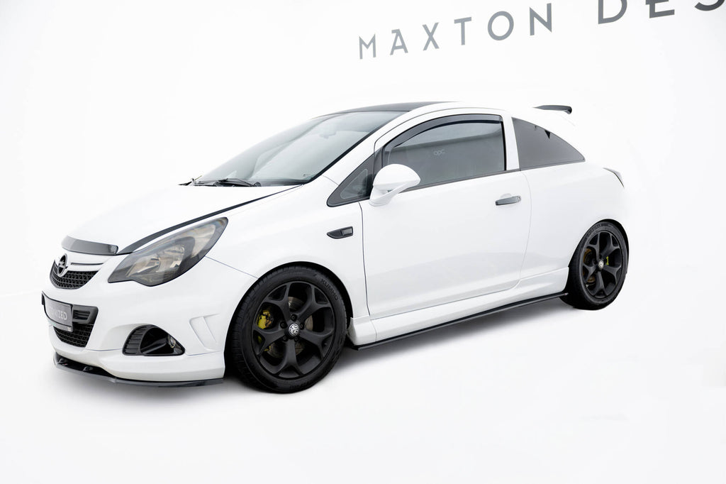 Maxton Design Street+ Seitenschweller Leisten passend fürs Opel Corsa OPC/VXR D schwarz Hochglanz für Opel Corsa OPC D (Mk4)