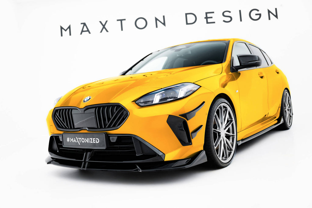 Maxton Design Street+ Spoilerlippe Front Ansatz passend für BMW 2 / M235i Gran Coupe M-Paket F74 schwarz Hochglanz