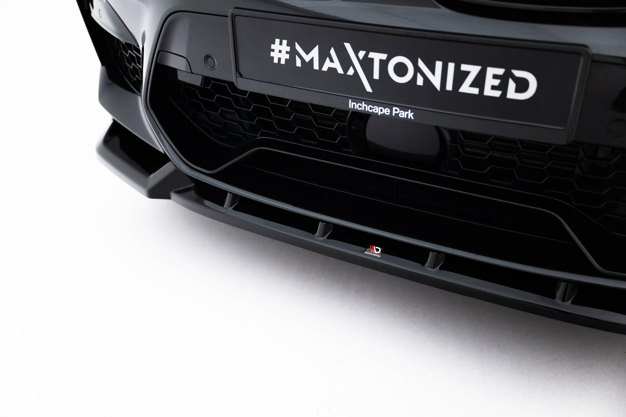 Maxton Design Street+ Spoilerlippe Front Ansatz passend für BMW X3 M F97 schwarz Hochglanz