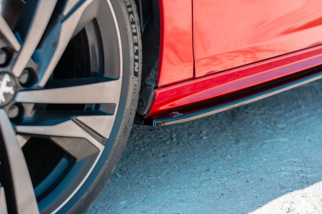 Maxton Design Street+ Seitenschweller Leisten passend für Peugeot 508 Mk2 schwarz Hochglanz