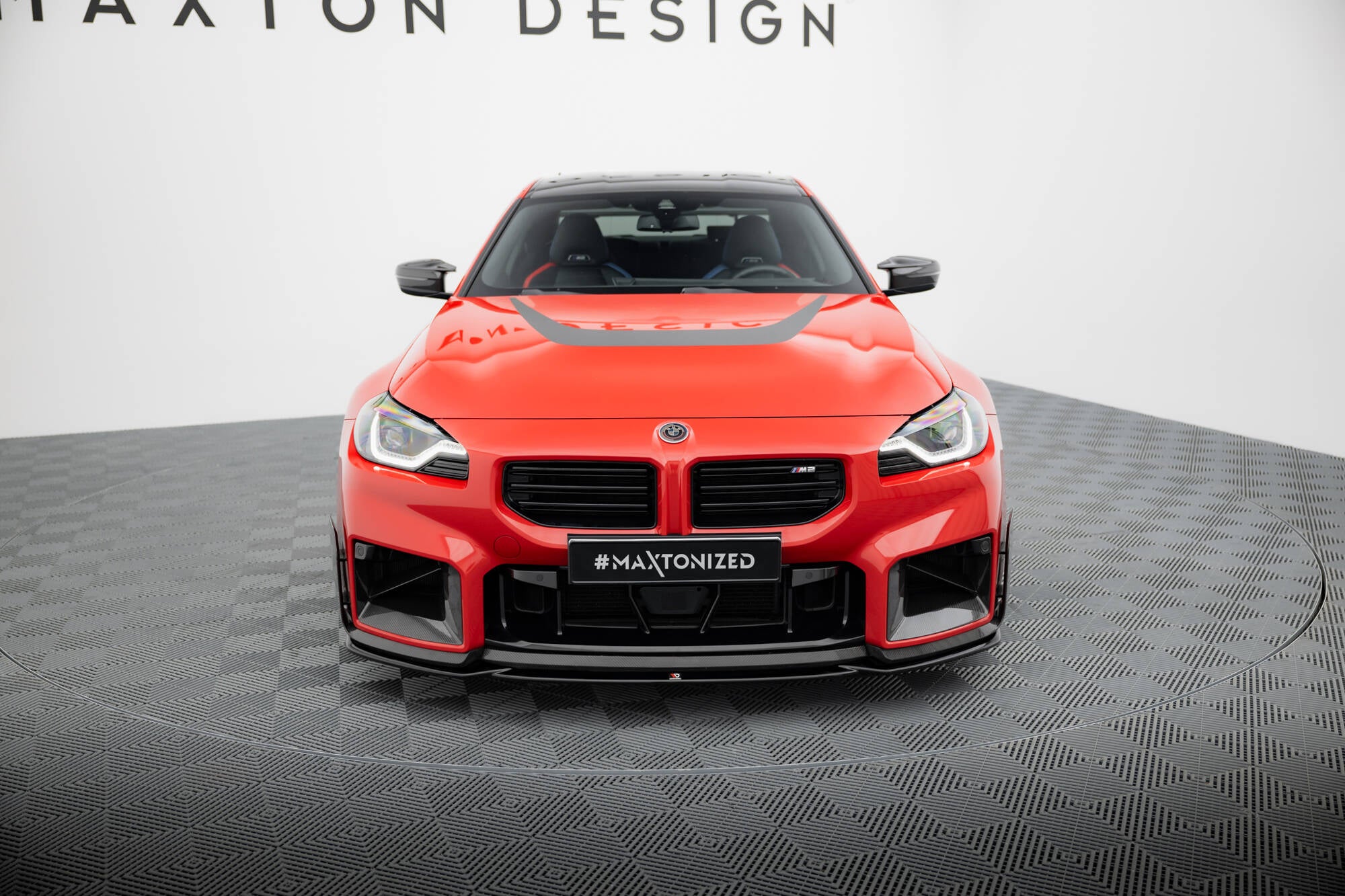Maxton Design Street+ Spoilerlippe Front Ansatz passend für BMW M2 M-Performance G87 schwarz Hochglanz