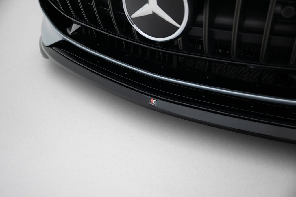 Maxton Design Street+ Spoilerlippe Front Ansatz V.1 passend für Mercedes-AMG GT 63 / 55 / 63 S E Performance C192 schwarz Hochglanz