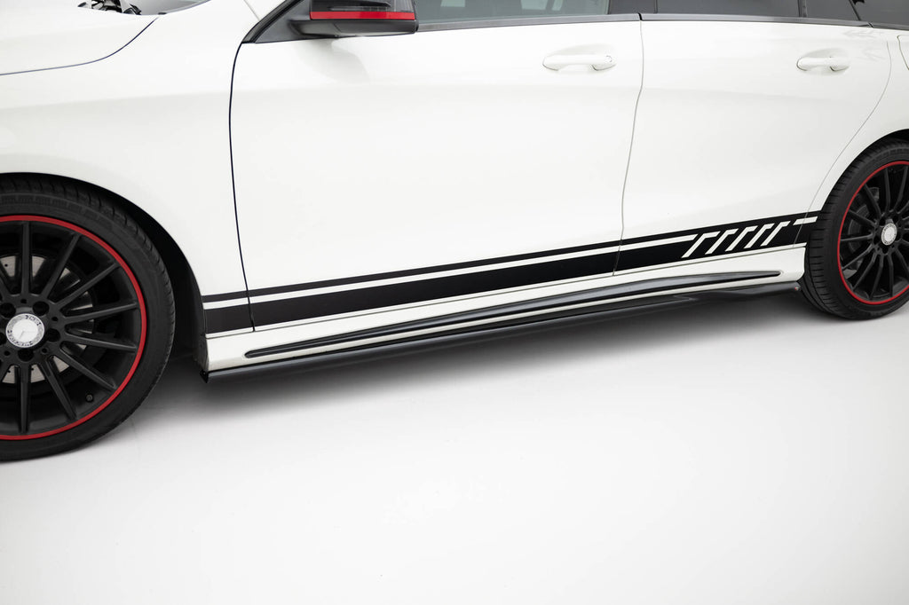 Maxton Design Street+ Seitenschweller Leisten passend für Mercedes-Benz CLA AMG-Line C117 schwarz Hochglanz