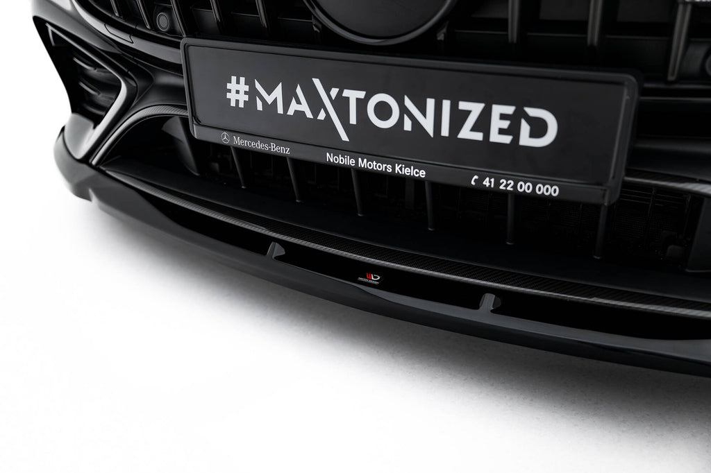 Maxton Design Street+ Spoilerlippe Front Ansatz V.2 passend für Mercedes-AMG CLE 53 C236 schwarz Hochglanz
