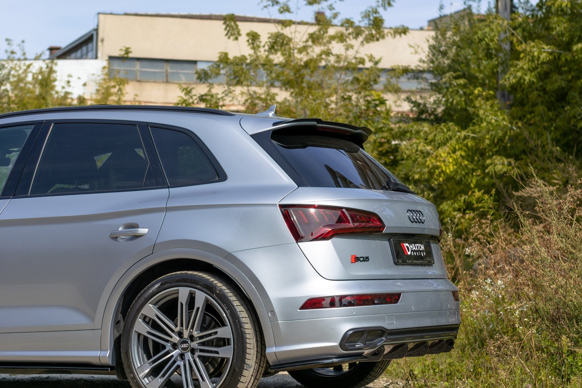 Maxton Design Spoiler CAP passend für Audi SQ5/Q5 S-line Mk2 schwarz Hochglanz