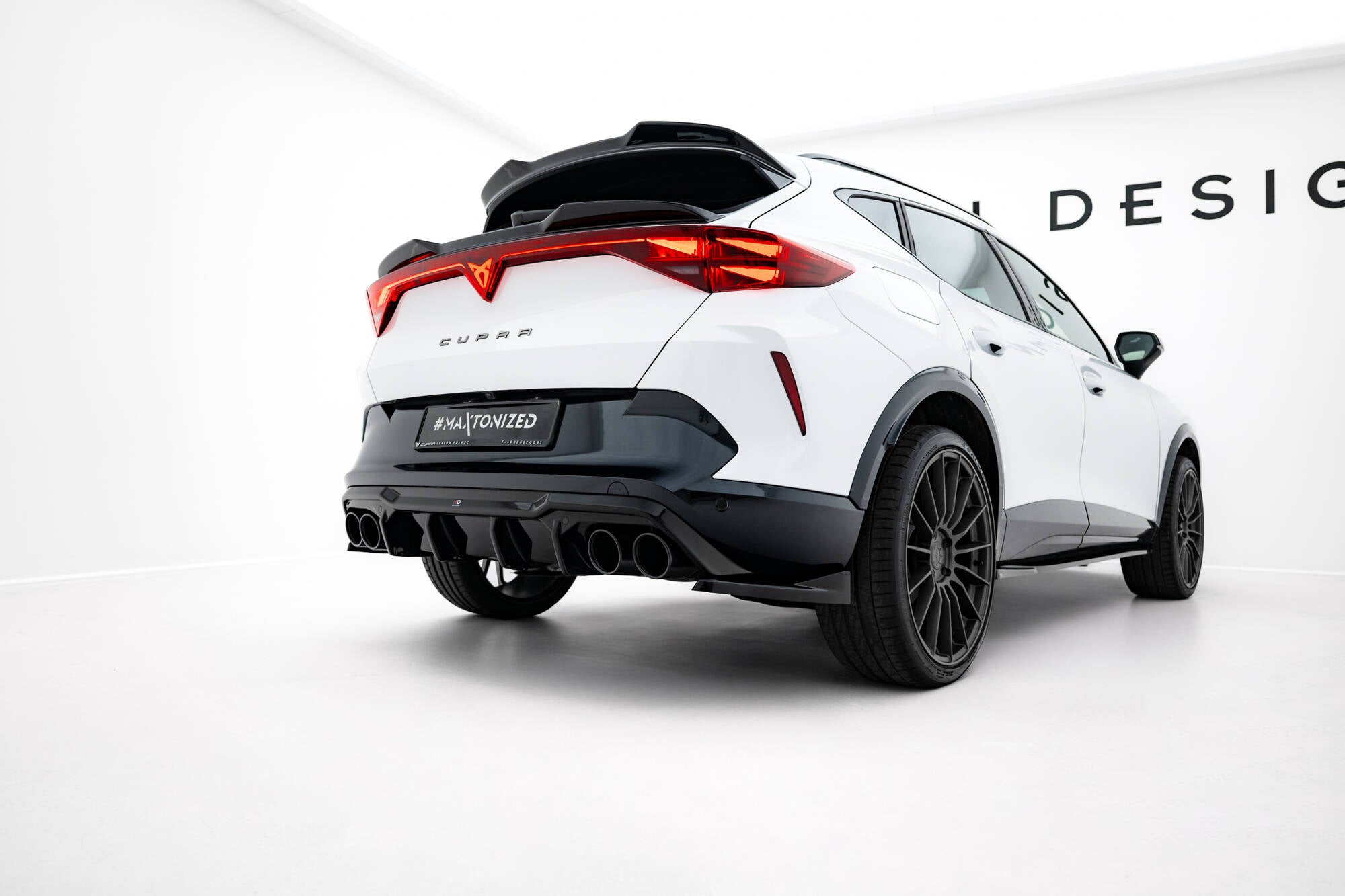 Maxton Design Diffusor Heck Ansatz + Endrohre passend für Cupra Formentor Mk1 Facelift