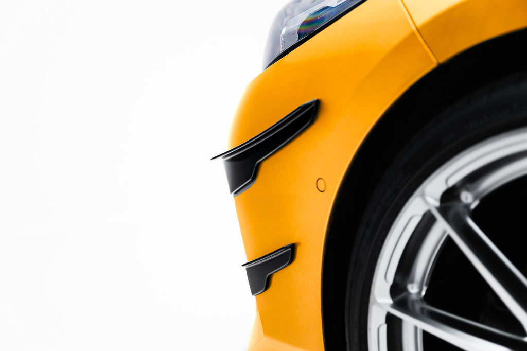 Maxton Design Stoßstangen Flaps Wings vorne Canards passend für BMW 1er M-Paket F70