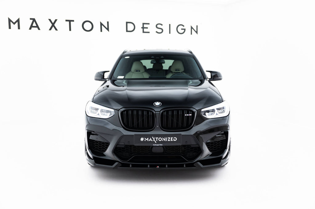 Maxton Design Street+ Spoilerlippe Front Ansatz passend für BMW X3 M F97 schwarz Hochglanz