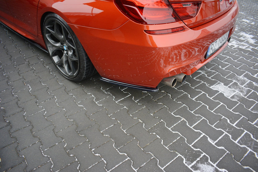 Maxton Design Heck Ansatz Flaps Diffusor passend für BMW M6 Gran Coupe / Coupe / Cabriolet F06 / F13 / F12 schwarz Hochglanz