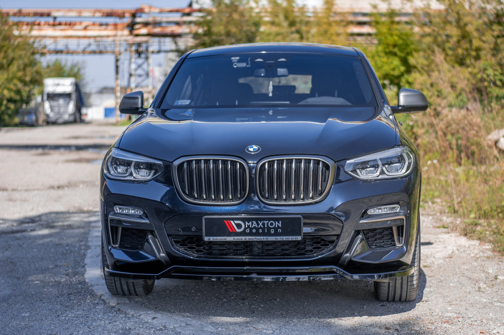 Maxton Design Street+ Spoilerlippe Front Ansatz passend für BMW X4 M-Paket G02 schwarz Hochglanz