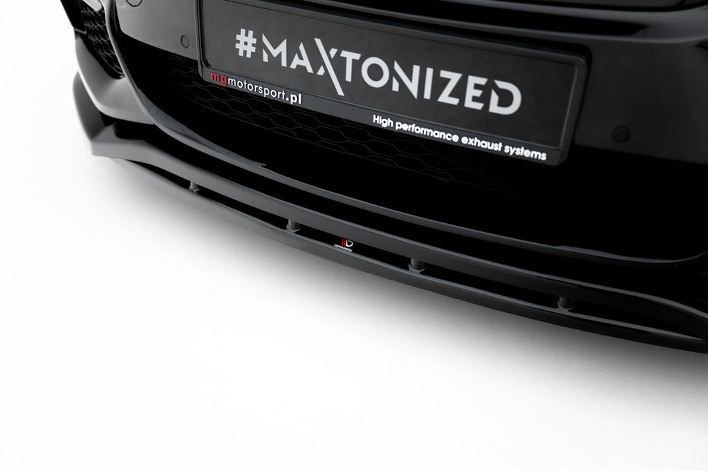 Maxton Design Street+ Spoilerlippe Front Ansatz V.3 passend für BMW M550i / M550d Limousine G30 schwarz Hochglanz