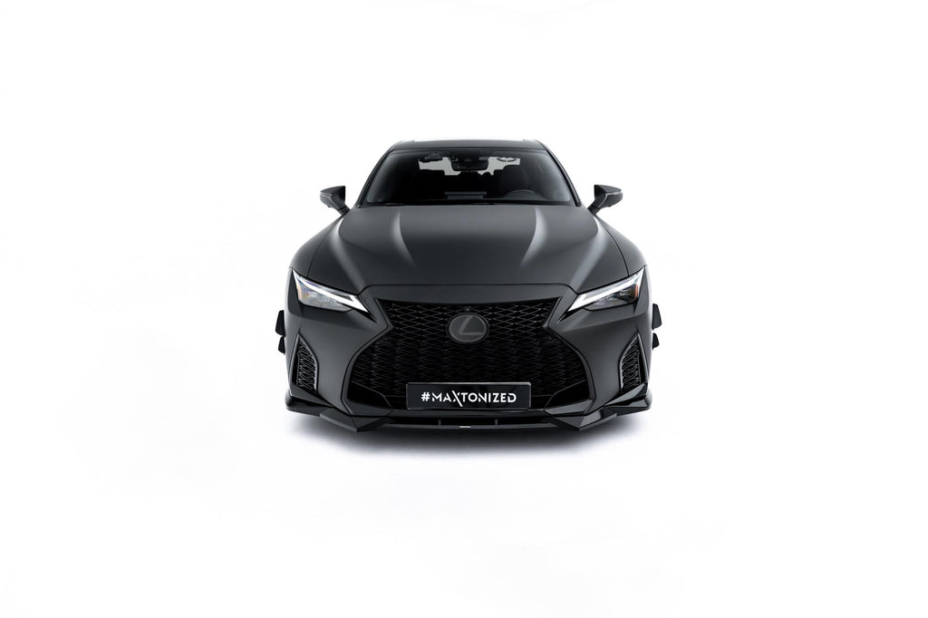Maxton Design Street+ Spoilerlippe Front Ansatz V.2 passend für Lexus IS 500 Mk3 Facelift 2 (XE30) schwarz Hochglanz