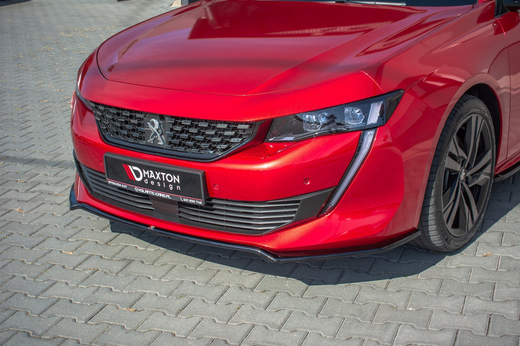 Maxton Design Street+ Spoilerlippe Front Ansatz V.1 passend für Peugeot 508 GT Mk2 schwarz Hochglanz