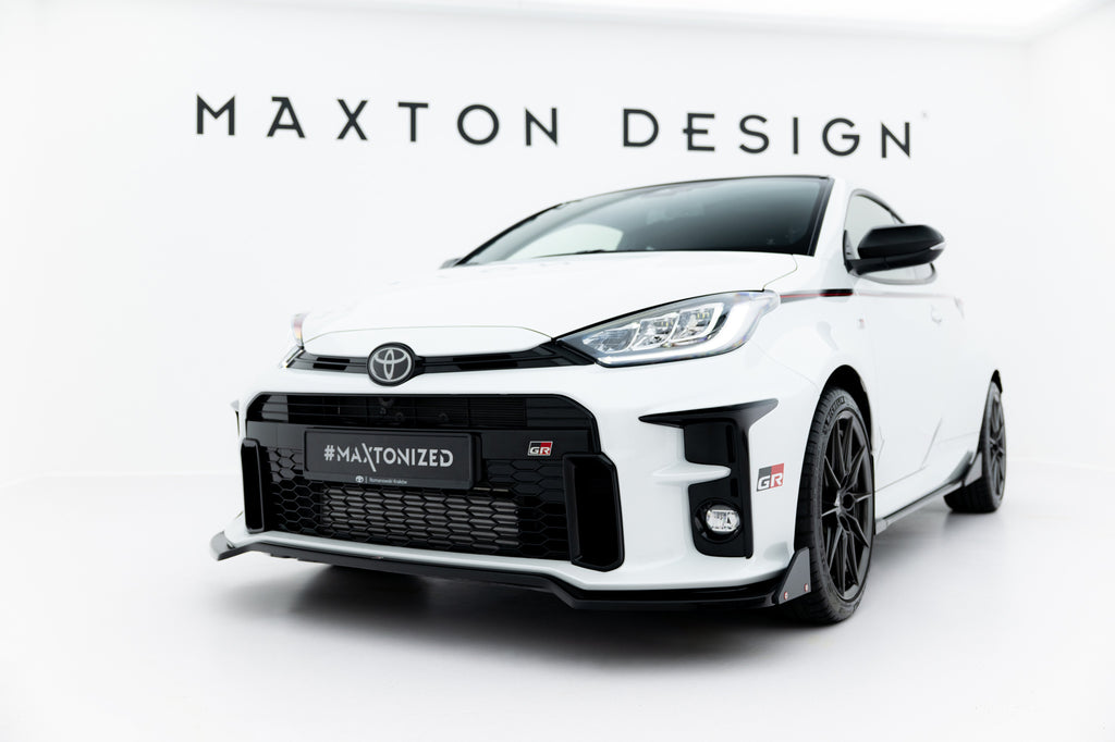 Maxton Design Street+ Spoilerlippe Front Ansatz V.3 + Flaps passend für Toyota GR Yaris Mk4