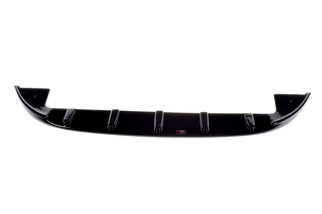 Maxton Design Street+ Spoilerlippe Front Ansatz V.1 passend für FIAT 500 HATCHBACK vor Facelift schwarz Hochglanz