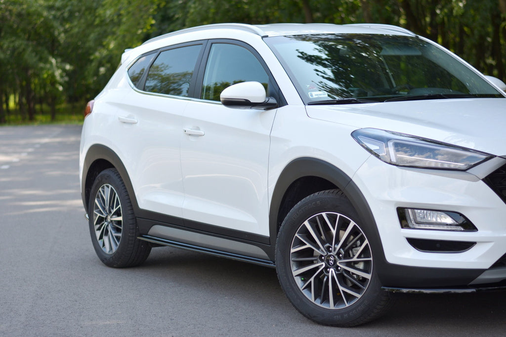 Maxton Design Street+ Seitenschweller Leisten passend für Hyundai Tucson Mk3 Facelift schwarz Hochglanz