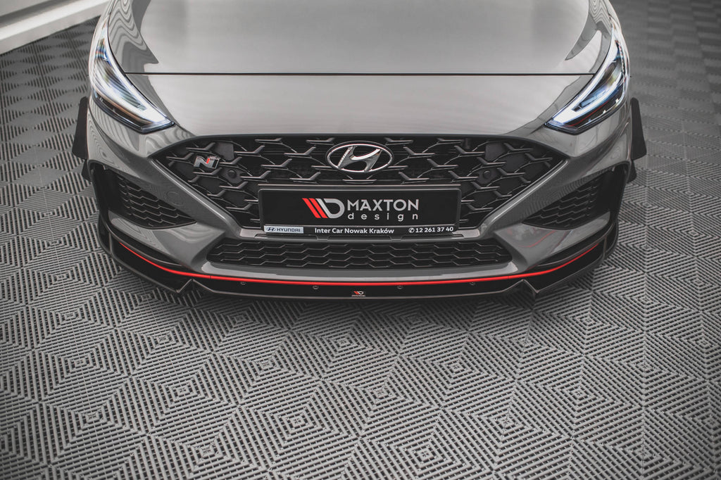 Maxton Design Front Ansatz V.2 für Hyundai I30 N Hatchback/Fastback Mk3 Facelift schwarz matt
