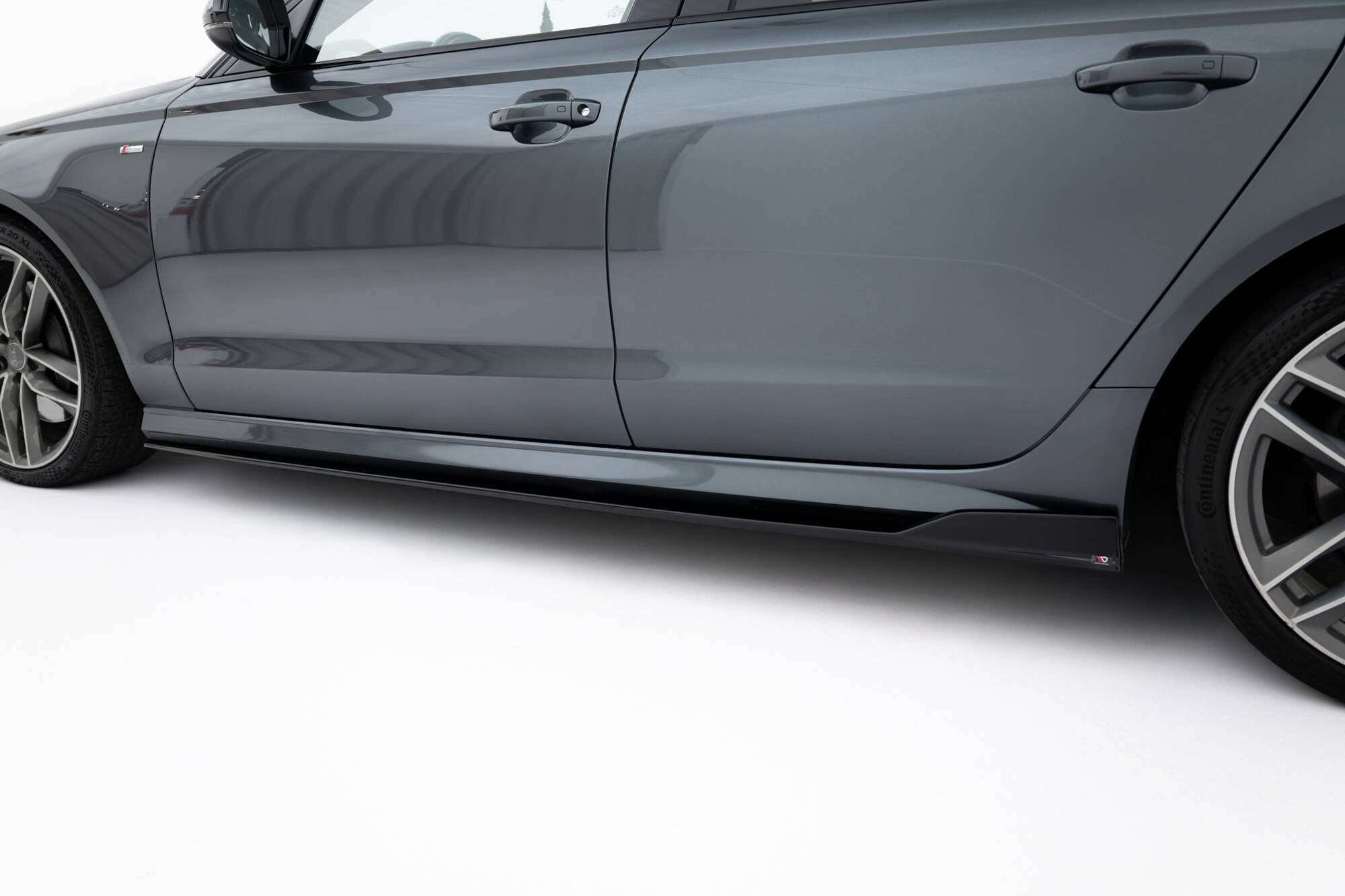 Maxton Design Street+ Seitenschweller Leisten V.2 passend für Audi A6 / A6 C7 S-line/ S6 C7 Facelift schwarz Hochglanz