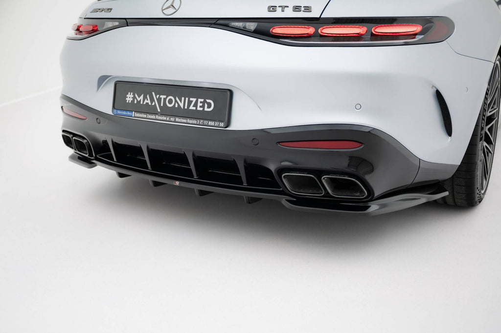 Maxton Design Street+ Mittlerer Diffusor RACE passend für V.1 Mercedes-AMG GT 63 / 55 / 63 S E Performance C192 schwarz Hochglanz
