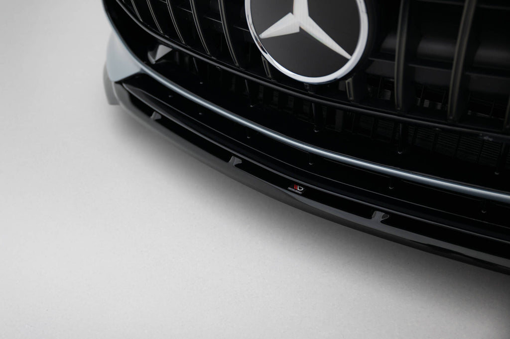 Maxton Design Street+ Spoilerlippe Front Ansatz V.2 passend für Mercedes-AMG GT 63 / 55 / 63 S E Performance C192 schwarz Hochglanz