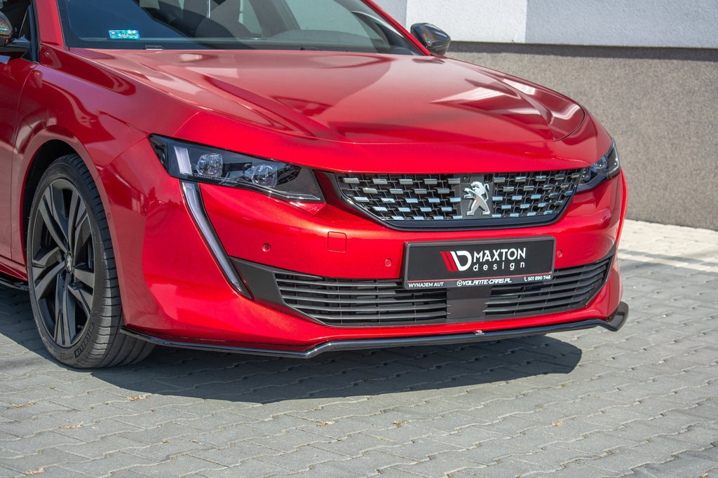 Maxton Design Street+ Spoilerlippe Front Ansatz V.1 passend für Peugeot 508 GT Mk2 schwarz Hochglanz