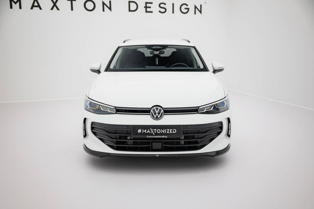 Maxton Design Street+ Spoilerlippe Front Ansatz V.1 passend für VW Passat B9 schwarz Hochglanz