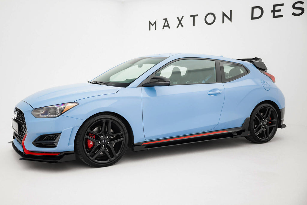 Maxton Design Seitenschweller Flaps passend für Hyundai Veloster N Mk2 schwarz Hochglanz