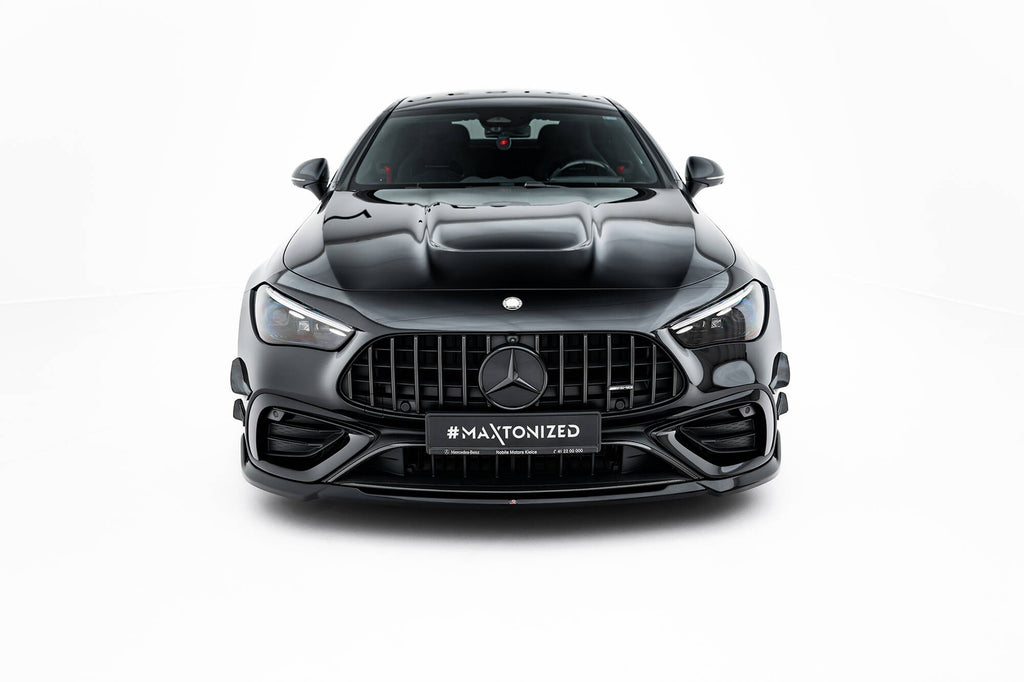Maxton Design Street+ Spoilerlippe Front Ansatz V.1 passend für Mercedes-AMG CLE 53 C236 schwarz Hochglanz