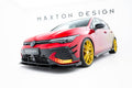 Maxton Design Street Pro Street+ Spoilerlippe Front Ansatz + Flaps passend für VW Golf GTI Clubsport Mk8 Facelift schwarz Hochglanz