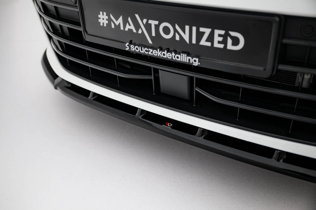 Maxton Design Street+ Spoilerlippe Front Ansatz V.2 passend für VW Passat B9 schwarz Hochglanz