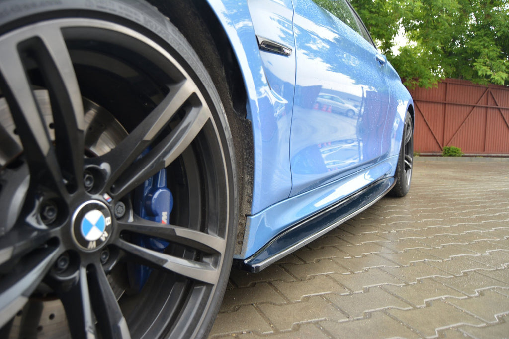 Maxton Design Street+ Seitenschweller Leisten passend für V.1 passend für BMW M4 F82 schwarz Hochglanz