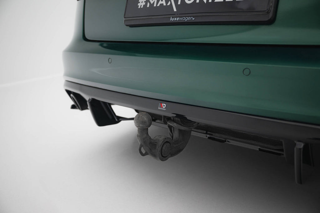 Maxton Design Diffusor Heck Ansatz passend für Audi A6 S-line Avant C7 schwarz Hochglanz