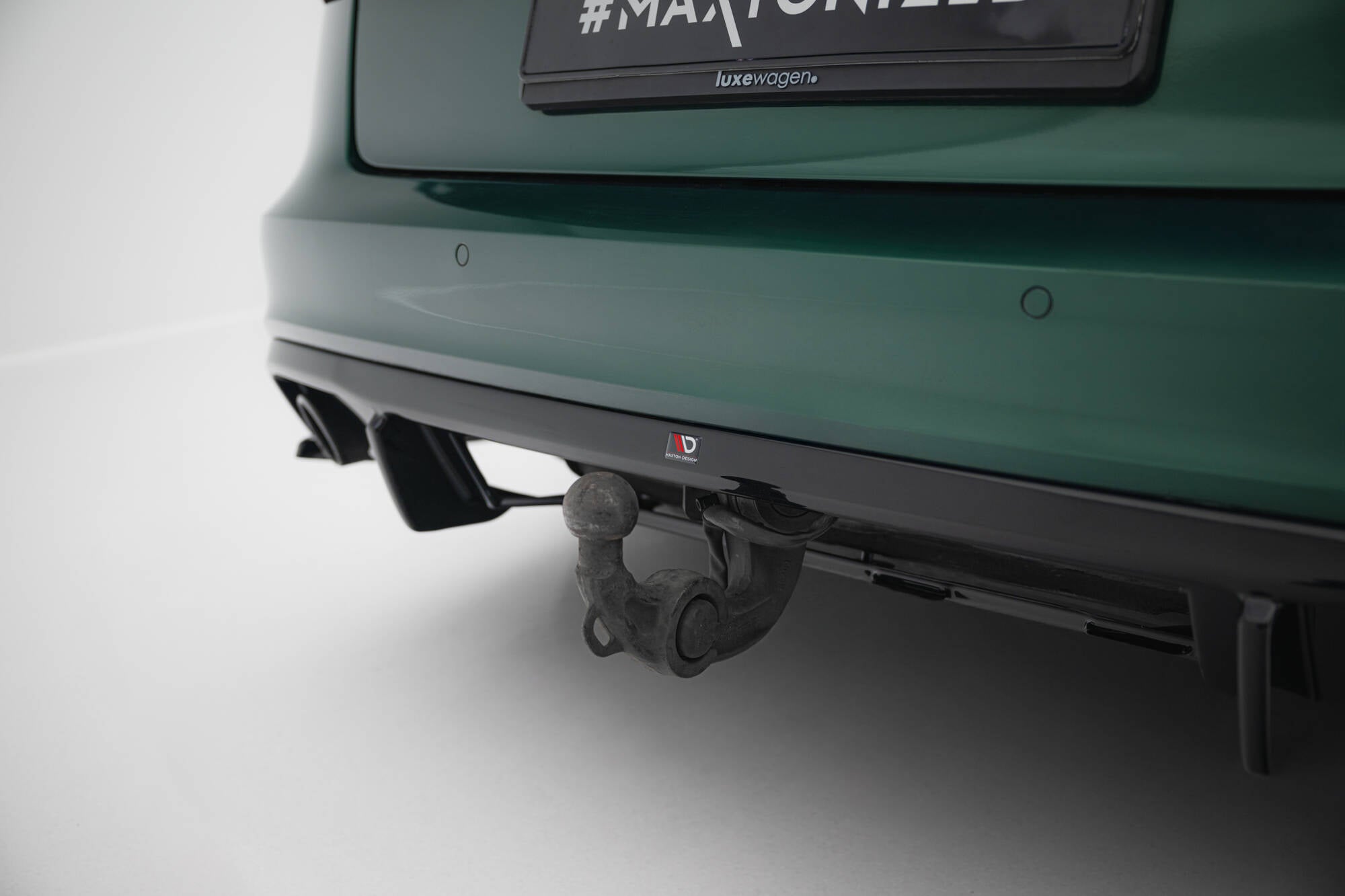 Maxton Design Diffusor Heck Ansatz passend für Audi A6 S-line Avant C7 schwarz Hochglanz