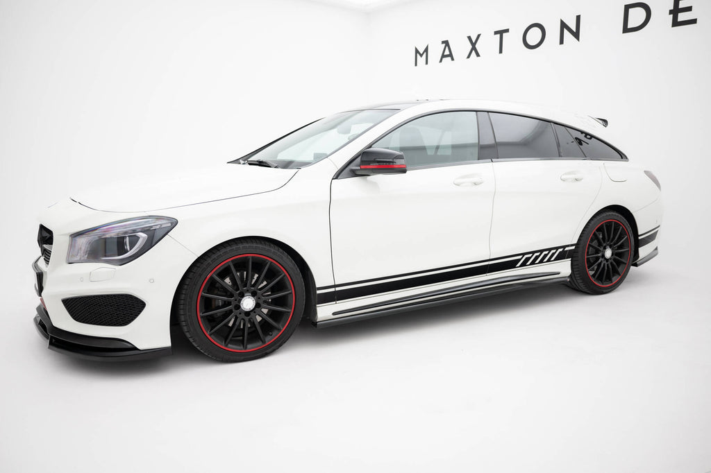 Maxton Design Street+ Seitenschweller Leisten passend für Mercedes-Benz CLA AMG-Line C117 schwarz Hochglanz