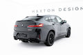 Maxton Design Street+ Mittlerer Diffusor RACE V.2 passend für BMW X4 M-Paket G02 Facelift schwarz Hochglanz