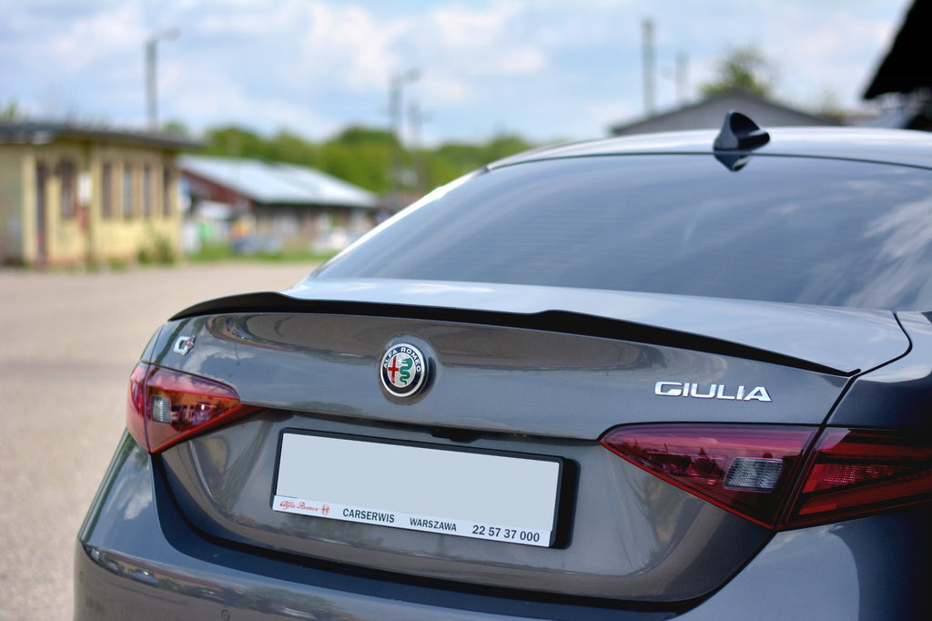 Maxton Design Spoiler CAP passend für Alfa Romeo Giulia Standard / Sport / Quadrifoglio schwarz Hochglanz