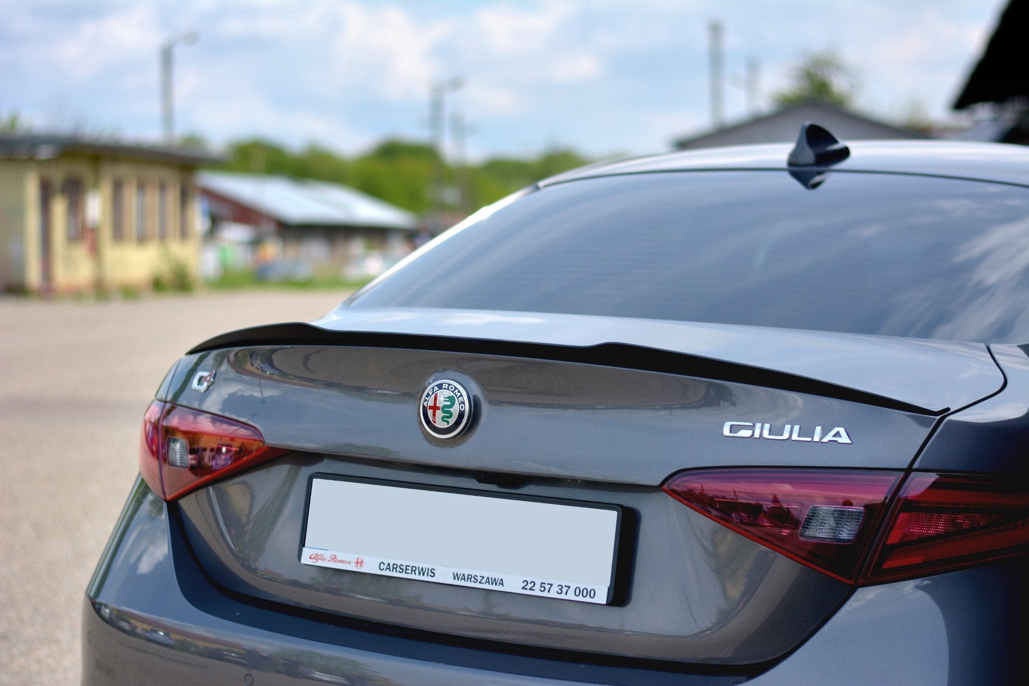 Maxton Design Spoiler CAP passend für Alfa Romeo Giulia Standard / Sport / Quadrifoglio schwarz Hochglanz
