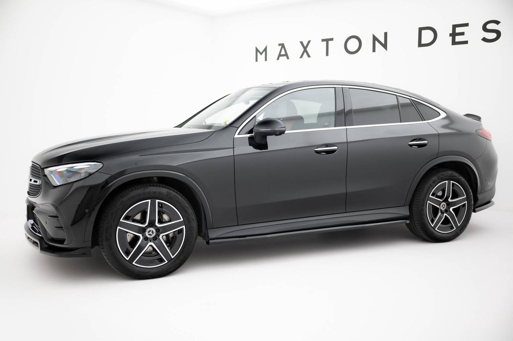 Maxton Design Street+ Seitenschweller Leisten passend für Mercedes-Benz GLC Coupe AMG-Line C254 schwarz Hochglanz