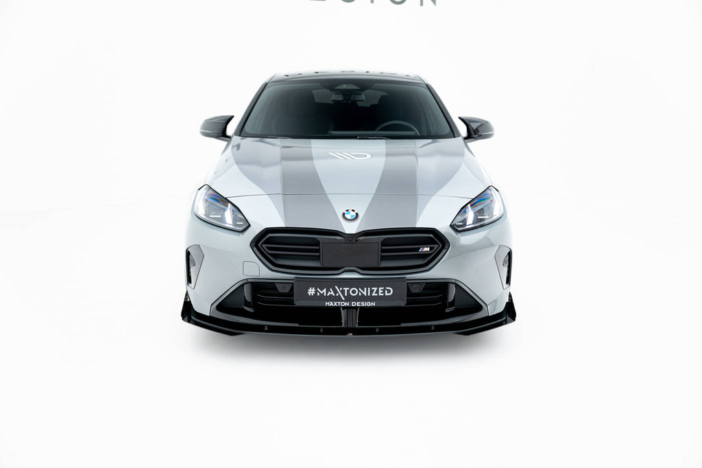 Maxton Design Street Pro Street+ Spoilerlippe Front Ansatz + Flaps passend für BMW 2 M-Paket / M235i Gran Coupe F74 schwarz Hochglanz