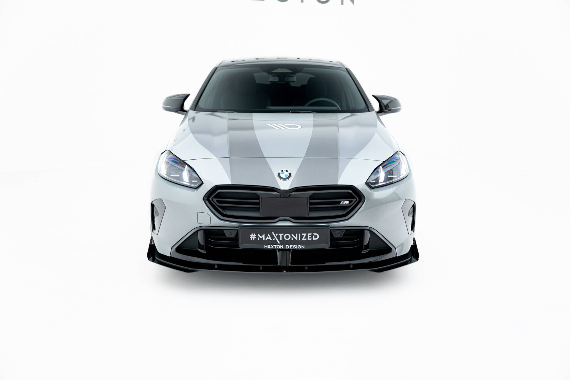 Maxton Design Street Pro Street+ Spoilerlippe Front Ansatz + Flaps passend für BMW 2 M-Paket / M235i Gran Coupe F74 schwarz Hochglanz