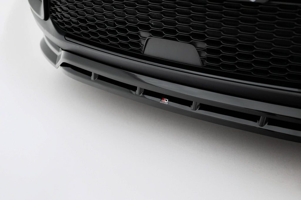 Maxton Design Street+ Spoilerlippe Front Ansatz passend für Jeep Grand Cherokee Trailhawk Mk5 schwarz Hochglanz