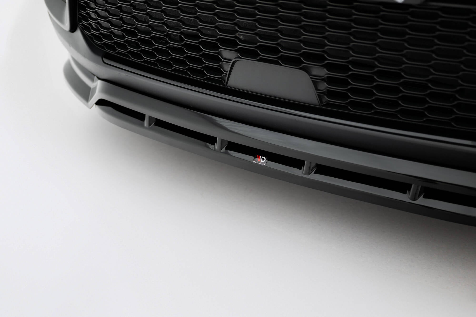Maxton Design Street+ Spoilerlippe Front Ansatz passend für Jeep Grand Cherokee Trailhawk Mk5 schwarz Hochglanz