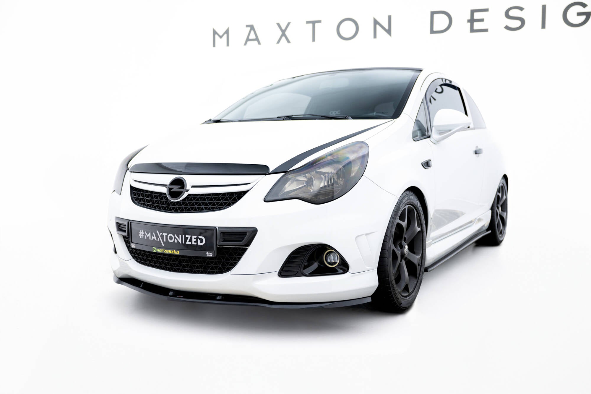 Maxton Design Frontdiffusor Opel Corsa D OPC/VXR schwarz Hochglanz für Opel Corsa OPC D (Mk4)