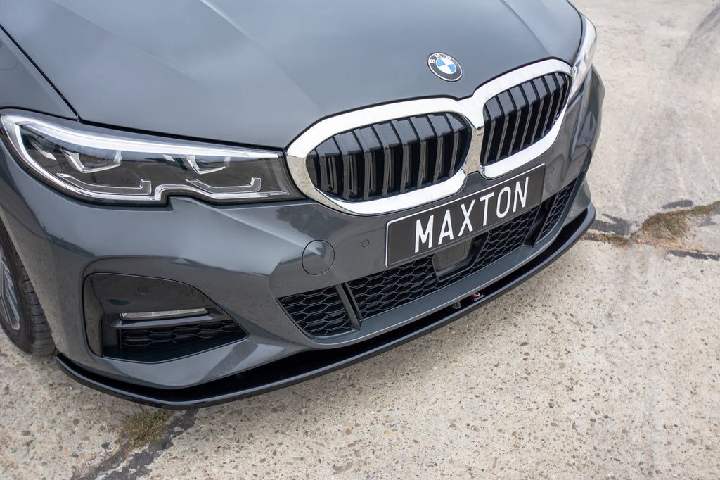 Maxton Design Street+ Spoilerlippe Front Ansatz V.3 passend für BMW 3er M-Paket G20 schwarz Hochglanz