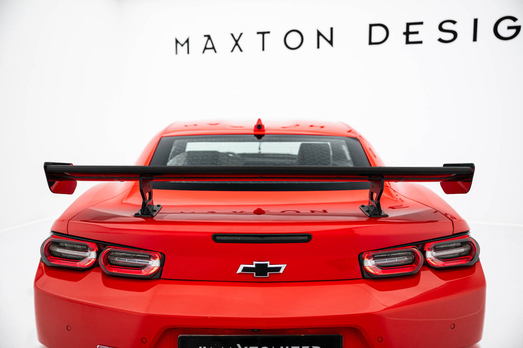 Maxton Design Carbon Spoiler With Internal Brackets Uprights Chevrolet Camaro SS Mk6 Facelift für Chevrolet Camaro Mk6 Facelift