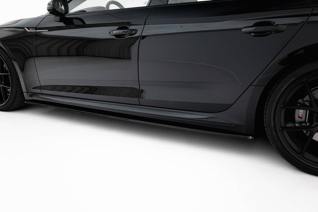 Maxton Design Street+ Seitenschweller Leisten passend für Audi RS5 Sportback F5 schwarz Hochglanz