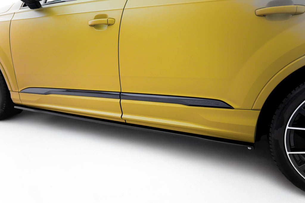 Maxton Design Street+ Seitenschweller Leisten passend für V.1 passend für Audi SQ7 / Q7 S-Line Mk2 (4M) Facelift schwarz Hochglanz