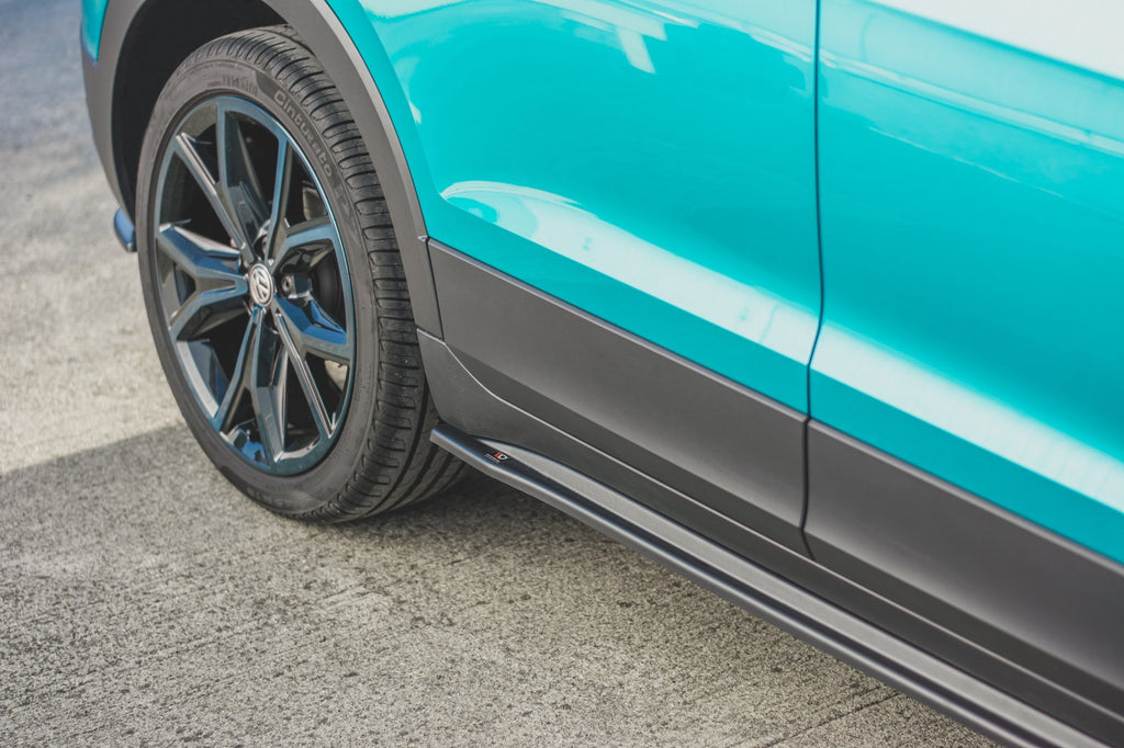 Maxton Design Street+ Seitenschweller Leisten passend für VW T-Cross schwarz Hochglanz