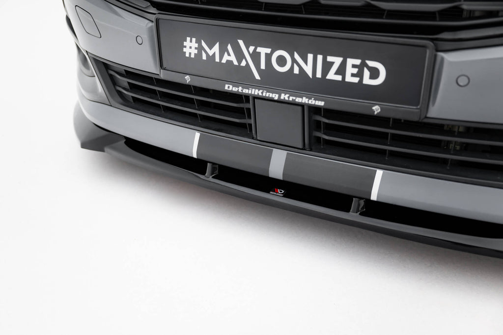 Maxton Design Street+ Spoilerlippe Front Ansatz passend für Ford Transit Connect Mk3 schwarz Hochglanz